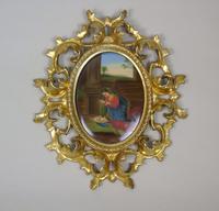 Italian Porcelain Plaque in Giltwood Hand Carved Frame Madonna & Child (5 of 7) Italian Porcelain Plaque in Giltwood Hand Carved Frame Madonna & Child (5 of 7)