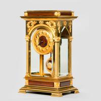 Rectangular Four Glass Ormolu Mantel Clock, Signed Blanpain (2 of 6) Rectangular Four Glass Ormolu Mantel Clock, Signed Blanpain (2 of 6)