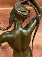 French Bronze Figure of Naked Woman with Long Plaited Braids. Late 19th Century (6 of 10) French Bronze Figure of Naked Woman with Long Plaited Braids. Late 19th Century (6 of 10)