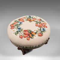Small Antique Footstool, English, Walnut, Needlepoint Tapestry, Early Victorian (6 of 12) Small Antique Footstool, English, Walnut, Needlepoint Tapestry, Early Victorian (6 of 12)