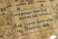 Mid 19th Century Needlework Sampler Dated 1853 (2 of 3) Mid 19th Century Needlework Sampler Dated 1853 (2 of 3)