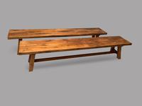 A Pair of Heavy Oak Benches (2 of 4) A Pair of Heavy Oak Benches (2 of 4)
