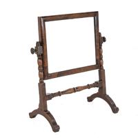 Georgian Mahogany Swing Lock Toilet Mirror Circa 1800 (George III, Vanity Tabletop Tiltable Small Mirror)