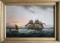 A fine marine painting by Thomas Luny 1750 – 1837 ‘Off Plymouth'