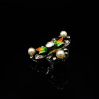 Antique Pearl Paste and Enamel Clover Sterling Silver Brooch Pin (4 of 8) Antique Pearl Paste and Enamel Clover Sterling Silver Brooch Pin (4 of 8)