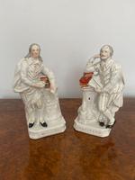 Pair of Aantique Victorian Quality Staffordshire Figures of Shakespeare & Milton (3 of 4) Pair of Aantique Victorian Quality Staffordshire Figures of Shakespeare & Milton (3 of 4)