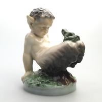Fine Royal Copenhagen Porcelain Satyr & Frog Figure #1713 c.1952 (2 of 6) Fine Royal Copenhagen Porcelain Satyr & Frog Figure #1713 c.1952 (2 of 6)