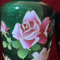 Taisho Period Pair of Japanese Cloisonne Vases (3 of 8) Taisho Period Pair of Japanese Cloisonne Vases (3 of 8)