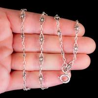 Antique Victorian French Guard Chain Necklace Silver Circa 1900 (3 of 7) Antique Victorian French Guard Chain Necklace Silver Circa 1900 (3 of 7)