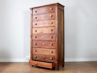 Late 19th Century French Cherrywood "Semainier" Tallboy (5 of 9) Late 19th Century French Cherrywood "Semainier" Tallboy (5 of 9)