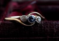 Art Deco Sapphire & Diamond trilogy ring, 18ct gold (6 of 10) Art Deco Sapphire & Diamond trilogy ring, 18ct gold (6 of 10)