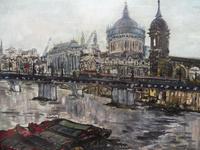 Large Oil on Board The Thames Listed Artist Sheila Appleton (11 of 12) Large Oil on Board The Thames Listed Artist Sheila Appleton (11 of 12)