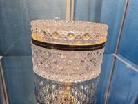 Antique Bohemian Cut to Clear Glass Crystal Box with Gilded Metal Mount (2 of 9) Antique Bohemian Cut to Clear Glass Crystal Box with Gilded Metal Mount (2 of 9)
