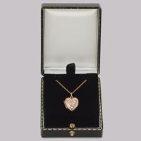 Victorian Diamond Heart Locket 9ct Gold Hinged Puff Heart Pendant & Chain Circa 1890 (8 of 9) Victorian Diamond Heart Locket 9ct Gold Hinged Puff Heart Pendant & Chain Circa 1890 (8 of 9)