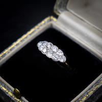 Antique Old Cut Diamond 10 Stone Double Row 18k 18ct Yellow Gold Ring (3 of 9) Antique Old Cut Diamond 10 Stone Double Row 18k 18ct Yellow Gold Ring (3 of 9)