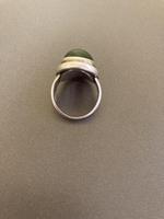 Georg Jensen Silver Ring with Nephrite (5 of 5) Georg Jensen Silver Ring with Nephrite (5 of 5)