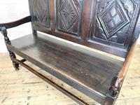 Antique Carved Oak Settle Bench (9 of 10) Antique Carved Oak Settle Bench (9 of 10)