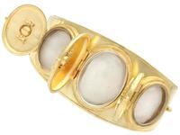 0.49ct Diamond & 18ct Yellow Gold Triple-locket Bangle - Antique c.1880 (3 of 12) 0.49ct Diamond & 18ct Yellow Gold Triple-locket Bangle - Antique c.1880 (3 of 12)