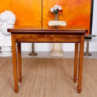 Writing Table 19th Century Flamed Mahogany Folding Card Console Table (4 of 12) Writing Table 19th Century Flamed Mahogany Folding Card Console Table (4 of 12)