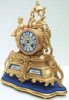 Stunning Complete French Mantel Clock Under Dome with Base Figural Sevres Mantle Clock. (4 of 10) Stunning Complete French Mantel Clock Under Dome with Base Figural Sevres Mantle Clock. (4 of 10)