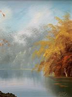 Immaculate Large Original Mid-20thc Vintage Autumn River Landscape Oil Painting (6 of 11) Immaculate Large Original Mid-20thc Vintage Autumn River Landscape Oil Painting (6 of 11)