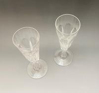 Fine Pair of Victorian Cut Glass Champagne Flutes (3 of 6) Fine Pair of Victorian Cut Glass Champagne Flutes (3 of 6)