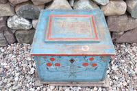 Swedish 'folk art' original blue paint box from hälsingland region, 1847. (13 of 26) Swedish 'folk art' original blue paint box from hälsingland region, 1847. (13 of 26)