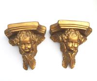 A Good Pair (2x) of Vintage Gilded Plaster Corbel Shelf Brackets C.1960 (6 of 15) A Good Pair (2x) of Vintage Gilded Plaster Corbel Shelf Brackets C.1960 (6 of 15)