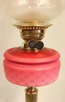 Antique Victorian Satin Pink Oil Lamp (6 of 9) Antique Victorian Satin Pink Oil Lamp (6 of 9)