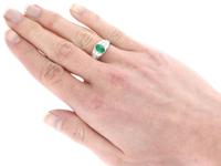 0.85ct Emerald & 0.30ct Diamond, Platinum Dress Ring - Vintage c.1940 (7 of 9) 0.85ct Emerald & 0.30ct Diamond, Platinum Dress Ring - Vintage c.1940 (7 of 9)