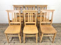Set of Six Vintage Beech Chapel Chairs (4 of 19) Set of Six Vintage Beech Chapel Chairs (4 of 19)