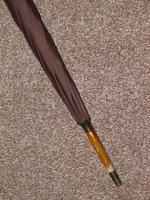 Antique English Made Brown Silk Canopy Umbrella & Hand Carved Horse Head Handle (7 of 14) Antique English Made Brown Silk Canopy Umbrella & Hand Carved Horse Head Handle (7 of 14)