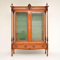Antique Victorian Satinwood Display Cabinet (6 of 13) Antique Victorian Satinwood Display Cabinet (6 of 13)