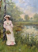 'R.M Stewart' Original Lovely 19thc Elegant Lady Oil Portrait Painting '1886' (3 of 11) 'R.M Stewart' Original Lovely 19thc Elegant Lady Oil Portrait Painting '1886' (3 of 11)
