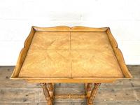 Antique Satin Birch Tray Top Side Table (8 of 10) Antique Satin Birch Tray Top Side Table (8 of 10)