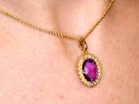 6.56 ct Amethyst and Pearl, 15 ct Yellow Gold Pendant - Antique Circa 1890 (6 of 12) 6.56 ct Amethyst and Pearl, 15 ct Yellow Gold Pendant - Antique Circa 1890 (6 of 12)