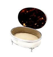 Antique Sterling Silver & Tortoiseshell Trinket Box 1928 (2 of 9) Antique Sterling Silver & Tortoiseshell Trinket Box 1928 (2 of 9)