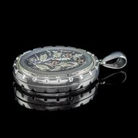 Antique Victorian Forget Me Not Locket Sterling Silver Gold Dated 1883 (3 of 7) Antique Victorian Forget Me Not Locket Sterling Silver Gold Dated 1883 (3 of 7)