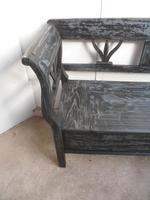 A Funkily Painted Black & Grey Antique/Old Pine Kitchen/Hall Box Settle / Bench (6 of 10) A Funkily Painted Black & Grey Antique/Old Pine Kitchen/Hall Box Settle / Bench (6 of 10)