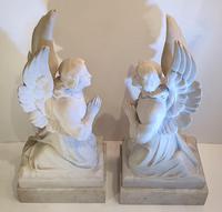 Pair of 19th Century White Marble Statues of Angels (3 of 8) Pair of 19th Century White Marble Statues of Angels (3 of 8)