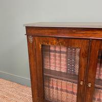 Quality Victorian Rosewood Antique Glazed Display Cabinet / Bookcase (8 of 9) Quality Victorian Rosewood Antique Glazed Display Cabinet / Bookcase (8 of 9)