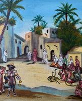 The Snake Charmer - Moroccan School - Vintage - 1960s - Original Oil Painting (8 of 11) The Snake Charmer - Moroccan School - Vintage - 1960s - Original Oil Painting (8 of 11)