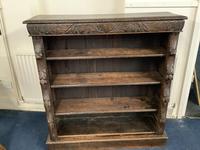 Carved Oak Open Fronted Bookcase (2 of 3) Carved Oak Open Fronted Bookcase (2 of 3)