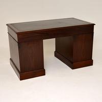 Antique Mahogany Leather Top Pedestal Desk (4 of 10) Antique Mahogany Leather Top Pedestal Desk (4 of 10)