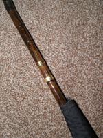 Antique Ladies Floral Black Canopy Umbrella W/Partridge Wood & Gold Plate Handle (13 of 15) Antique Ladies Floral Black Canopy Umbrella W/Partridge Wood & Gold Plate Handle (13 of 15)