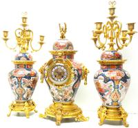 Incredible Imari Candelabra Mantel Clock Set Japanese Porcelain & Ormolu Mantle Clock (6 of 12) Incredible Imari Candelabra Mantel Clock Set Japanese Porcelain & Ormolu Mantle Clock (6 of 12)