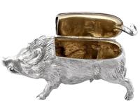 Sterling Silver Boar Vesta Box - Antique Victorian 1880 (7 of 12) Sterling Silver Boar Vesta Box - Antique Victorian 1880 (7 of 12)