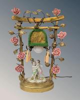 Antique French Porcelain & Gilt Bronze Lamp (1 of 7)