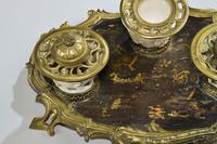 Rare 19th Century Gilt Bronze & Chinese Lacquered Inkwell (5 of 6) Rare 19th Century Gilt Bronze & Chinese Lacquered Inkwell (5 of 6)