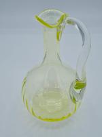 Antique Bohemian Czech Vaseline Uranium Glass Jug (3 of 8) Antique Bohemian Czech Vaseline Uranium Glass Jug (3 of 8)